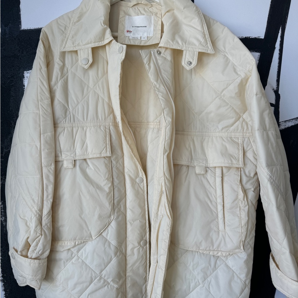 New! Anthropologie Quilted Shirt Jacket